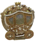 Mary Frances "Dream Big" Beaded Gold Carriage Handbag