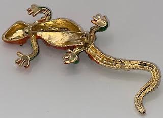 Unique Ornate Orange Lizard