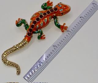 Unique Ornate Orange Lizard