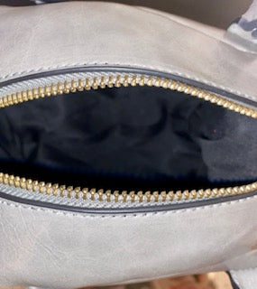 Grey Rhino Shaped Crossbody Bag