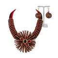 Bold Spiral Wire Wrapped Statement Necklace